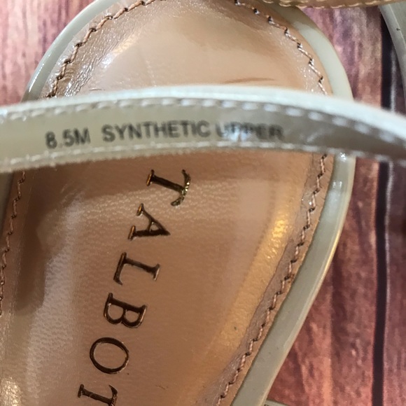 Talbots Taupe Patent Braided T-Strap Sandals 8.5M - Picture 6 of 6